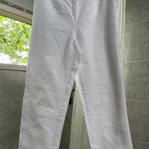 Summer, white, capri , cotton pants